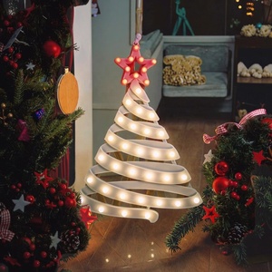 Spiral <strong>LED</strong> Christmas <strong>Tree</strong> Light with Pentagram <strong>Topper</strong> and Weatherproof Design for Indoor and Outdoor Use - Product Image 2