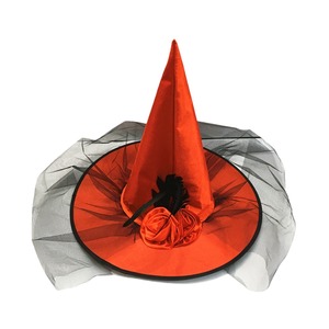 Pentagrama de Halloween, sombrero de mago, sombrero de <span class=keywords><strong>bruja</strong></span>, malla impresa, calabaza, accesorios de disfraz, sombrero de <span class=keywords><strong>bruja</strong></span> - Product Image 6