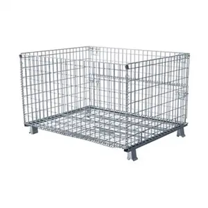 Metal Industrial Wire Mesh Container Metal Cage