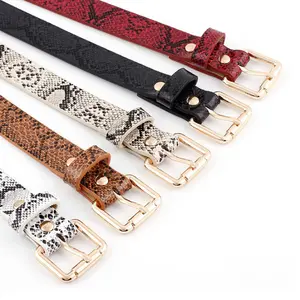 Yiwu Fashion Pu Snakeskin Waist belt Customized Design