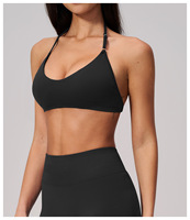 Ropa Deportiva para Mujer, Top de Yoga de Alta Sujeción, Ropa de Gimnasio a Prueba de Impactos, Sujetador Deportivo Ajustable con Espalda Descubierta, Sujetador Deportivo Sin Costuras para Yoga