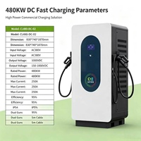 Station de recharge rapide DC intégrée 480 kW pour véhicules électriques, montée au sol, chargeur DC GBT CCS1 CCS2 IP54 4G Ethernet pour flotte commerciale