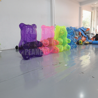 Chine Fabricant Géant Gummy Pvc Publicité Translucide Gonflable Ours Polaire Forme Mascotte pour la Décoration De Noël Événement