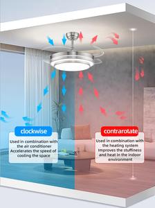 42 Inch Không Cánh Có Thể Thu Vào Vô Hình <span class=keywords><strong>Fan</strong></span> Quạt Trần Có Thể Thu Vào Với Ánh Sáng Ẩn Giấu Vô Hình Không Cánh Và Từ Xa - Product Image 4