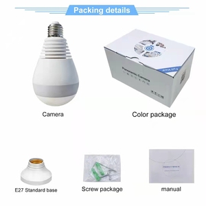Manufacturer Home Wireless Light Bulb Lamp <b>Wifi</b> E27 <b>Camera</b> 360 Degree Pnaoramic Wireless IR <b>Security</b> HD CCTV <b>Camera</b> BC01 Bulb Ca - Product Image 3