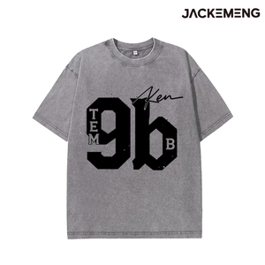 T-shirt rétro streetwear rose délavé oversize « 9b TEM » – Collection Signature – Vente en gros depuis l'entrepôt local aux États-Unis – Tee-shirt hip-hop à manches courtes - Product Image 5