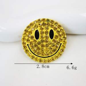 Nouveauté : Perles en alliage de zinc colorées avec visage souriant, plaquées argent/or, pour bijoux, coques de téléphone et diffuseurs de parfum pour voiture - Product Image 6