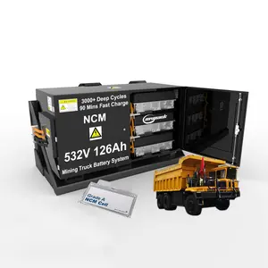 MVPACK-Sistema de batería de iones de litio para camión de minería, carga rápida de larga duración, 532,8 V, 126AH, 144S6P, para autobús público