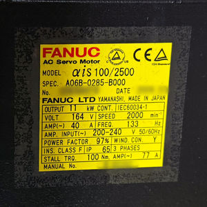 Moteur servo AC série Alpha FANUC A06B-0285-B000 aiS100/2500, A06B-0285-B000 aiS100/2500 - Product Image 2