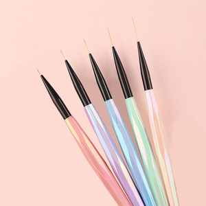 Pinceau de dessin fin en acrylique 7/9/11/15/20 mm, pinceau à dégradé <span class=keywords><strong>diamant</strong></span>é pour nail art, pinceau de peinture pour lignes, OEM, industriel, DIY - Product Image 5