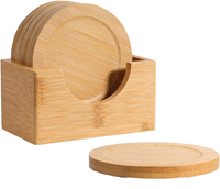Sous-verres et sets de table WOQI modernes en bois de noyer noir légers, résistants à la chaleur, modèle W155