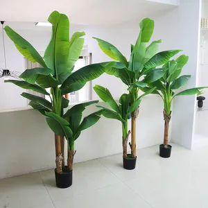 170 cm Triple Trunks Durable Simulation Tree Artificial Banana Artificial Plants for Home Decoration Hotel Office