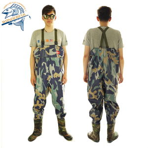 Demi-cuissardes de pêche une pièce Pantalon d'eau respirant en PVC avec fourche arrière épaissie Matériel de pêche du fabricant - Product Image 3