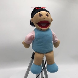 Marionnette à main pour fille, marionnette à main en peluche pour enfants, poupée marionnette à bouche mobile, marionnette ventriloque pour fille - Product Image 3