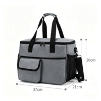 Sac de transport pour animaux de compagnie en tissu Oxford imperméable de qualité supérieure avec sac de rangement alimentaire scellé, récipient de nourriture réutilisable à fermeture éclair pour les sorties de chien