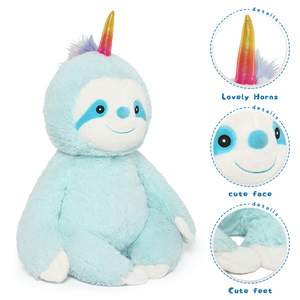 Peluche paresseuse bleu ciel personnalisée en gros, jouet en peluche animal <span class=keywords><strong>paresseux</strong></span>, cadeau pour enfants, adolescents, amoureux des animaux, décoration de bureau, collection - Product Image 3