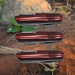 سكين جيب متعدد الوظائف قابل للطي 11 في 1 بمقبض من الفولاذ المقاوم للصدأ للتنزه والتخييم والأنشطة الخارجية - Product Image 3