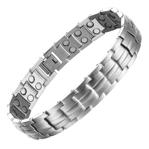 Wholesale High Quality Stainless Steel Magnetic <b>Bracelet</b> for Men <b>Adjustable</b> Size Trendy Daily Casual Wear Health Care Pain Gift - Product Image 1