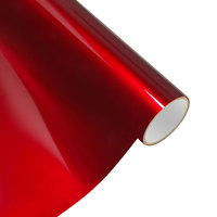 Film de protection de voiture en vinyle rouge brillant de qualité supérieure, autocollant DIY pour moto, film auto-adhésif à libération d'air pour changement de couleur de voiture