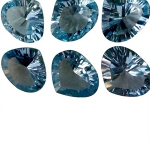 Topacio Azul Suizo Natural de 10x10mm, Forma de Corazón, Facetado, Piedra Preciosa Suelta, Certificado por Terceros, Gopika Exports, para Joyería - Product Image 1