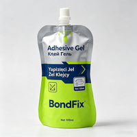 Pochette adhésive anti-corrosion de 100 ml avec bec verseur, facile à transporter, pour produits chimiques industriels