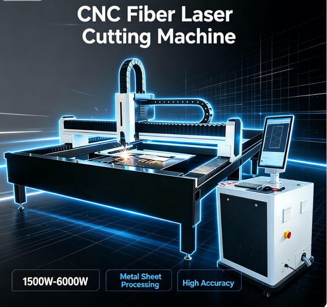 Automatic CNC Fiber Laser Cutting Equipment, Hot Sale Metal Laser Cutter for Carbon Steel Stainless Steel Aluminum