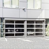 Porte de garage coulissante automatique en verre PC transparent, moderne, étanche, finition rideau roulant, porte intérieure pour villa
