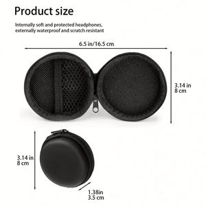 2025 New Portable Round Cases Personalized Custom Case Shockproof Data Cable <b>Storage</b> Box Eva Zipper Bag With Logo - Product Image 3