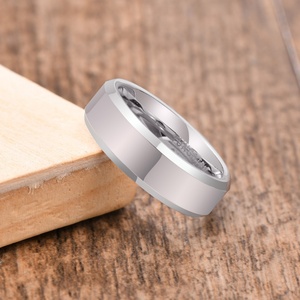 Men's Fine Fashion 6MM Matte Black <b>Tungsten</b> <b>Carbide</b> Engagement <b>Rings</b> High Quality Elegant Inlay Personalized Black Parties - Product Image 6