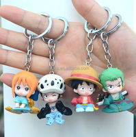 Porte-clés en caoutchouc 3D de 4-4,5 cm, 4 designs, figurine d'anime, souvenir, accessoires pour mini machine à griffes