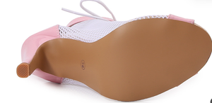 Zapatos de Baile Latino, Salsa y Salón Rosa de 10 cm para Práctica y Actuación - Product Image 6