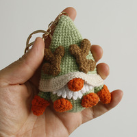 Nouvelle Poupée en Coton Tricotée à la Main Thème Noël Haut de Gamme, Ornements de Père Noël au Crochet, Breloque de Sac Renne, Idéal pour l'Exportation