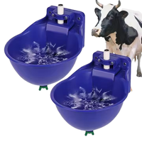 Abreuvoir en plastique pour bétail, chiens, moutons, chevaux avec valve flottante, bleu, abreuvoirs pour vaches