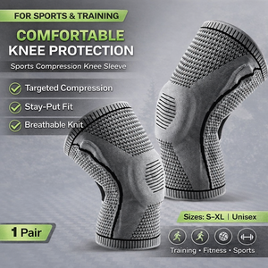 ปลอกรัดเข่าแบบสปอร์ต ระบายอากาศได้ดี รองรับการเคลื่อนไหว กระชับพอดีตัว ไม่หลุดง่าย ใช้ได้ทั้งชายและหญิง ขนาด S-XL 1 คู่ - Product Image 2