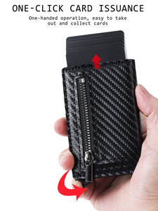 CASEKEY New Real Carbon Fiber Minimalist <b>Wallet</b> RFID Blocking Billetera <b>Metal</b> <b>Wallet</b> Customized LOGO for Man and Woman - Product Image 6