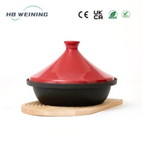 Tajine en fonte personnalisable en gros, couleur et logo sur mesure, revêtement émaillé, capacité 3-4L, compatible gaz et induction, style américain