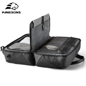 Kingsons Travel Backpack 20-35L Multi Function Business Travel Bag With Adjustable Strap Unisex Solid Color - Product Image 1