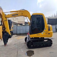 Excavatrice sur chenilles hydraulique d'occasion PC60 à vendre pour les petits entrepreneurs