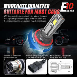 Xenplu Offre Spéciale E10 Hb3 9005 Led Ampoule Phare 200W 48000Lm Faisceau Lumineux Stable Hb4 9006 Voiture Led Lumière pour Universel - Product Image 3