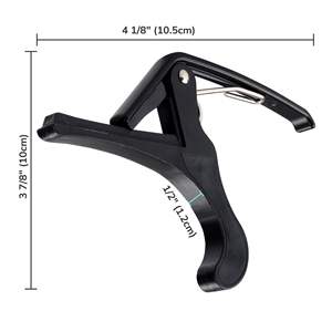 Capo ajustable de aluminio para guitarra, acabado negro, accesorio para instrumentos de cuerda de guitarra acústica - Product Image 5