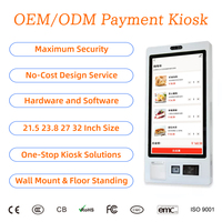 21.5 Inch Touch Screen Payment Terminal Kiosk Fast Food Ordering Self Service Payment Kiosk for Supermarket Restaurant
