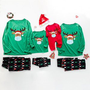 Weihnachten Familie Matching Pyjamas Set Deer Adult Kid Familie Passende Kleidung Top Hosen Weihnachten Nachtwäsche Pj's Set Baby Stram pler
