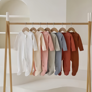 Overol de Bebé de Manga Larga de Algodón Orgánico CPC, Tejido de Panal, Traje de Gateo con Cremallera para Recién <span class=keywords><strong>Nacido</strong></span> - Product Image 5