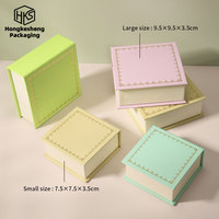 HKSOD Nouvelle Arrivée Boîte à Bijoux en Papier Haut de Gamme Personnalisée Grande et Petite Boîte à Bijoux Magnétique à Rabat pour Cadeau de Noël