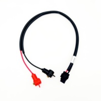 Rangkaian Kabel Baterai Kustom dengan Konektor 2 Pin Terminal Merah Hitam Kabel Daya