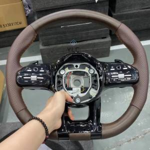 Volant YLC en cuir pleine fleur noir 809 pour Mercedes-Benz Classe C W204 W205 W167 W213 W222 W207 W212) & C63 A45 C43 G63 - Product Image 3