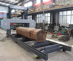 Sierra de banda de madera Horizontal, máquina para trabajar la madera, sierra de banda para cortar madera