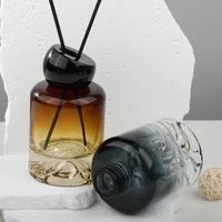Nouvelle Bouteille Vide en Verre de Luxe 120ml, Forme Volcan, Élégante et Haut de Gamme, pour Diffuseur à Bâtonnets ou Emballage d'Huile Parfumée