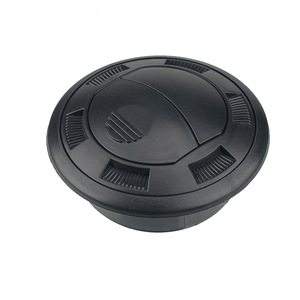 Diffuseur d'air rond noir pour montage au plafond de camping-car ou bus, grille réglable en plastique, 100/75 mm - Product Image 3