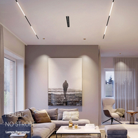 Plafonnier encastré moderne sans lumière principale, anti-éblouissement, protection des yeux, grille LED mate, spot linéaire pour la maison